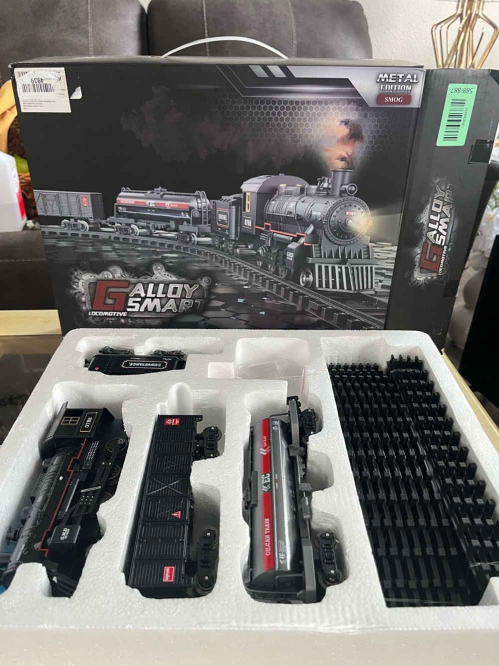 G Alloy Smart Kids Train Set - Black and Red Locomotive